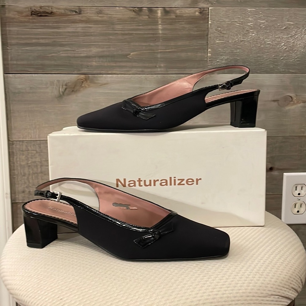 Naturalizer Gavin Black Fabric Patent Size 8.5